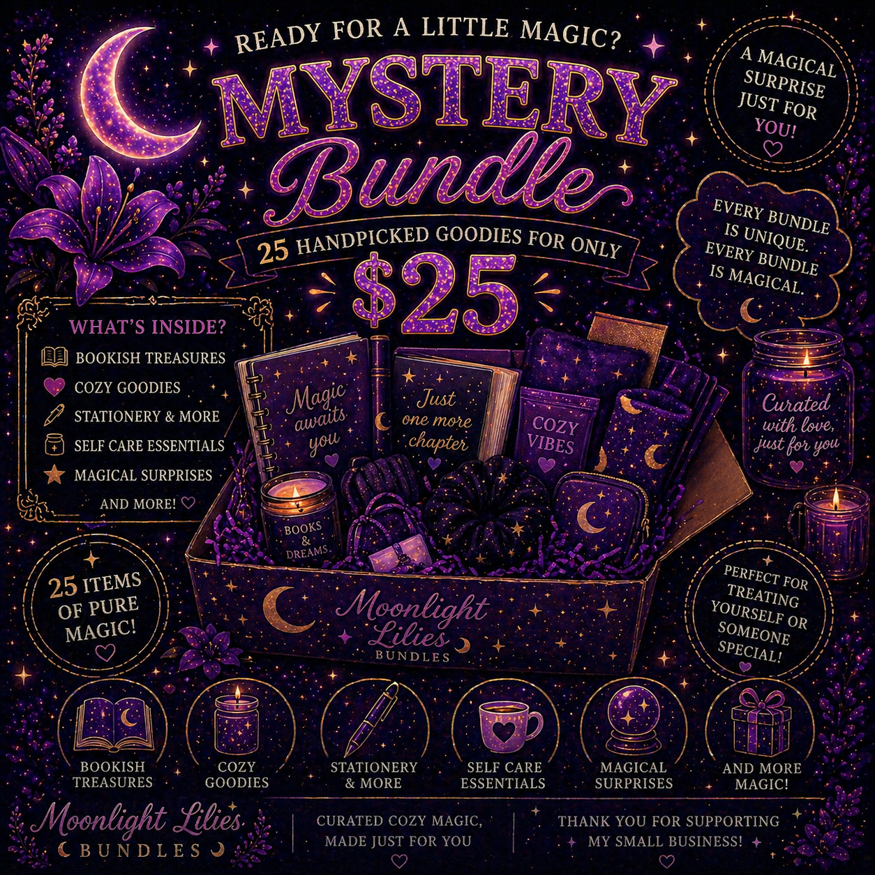 Moonlight Bloom Mystery Bundle | 30 Picks + 2 Treasure Picks