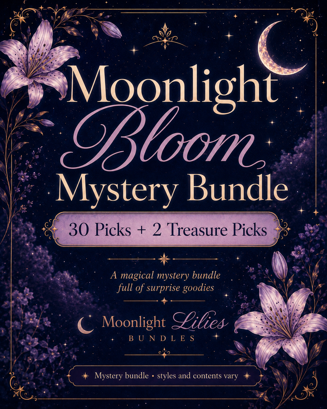 Moonlight Bloom Mystery Bundle | 30 Picks + 2 Treasure Picks