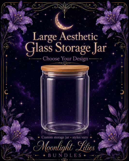 Large Aesthetic Glass Storage Jar | Choose Your Design