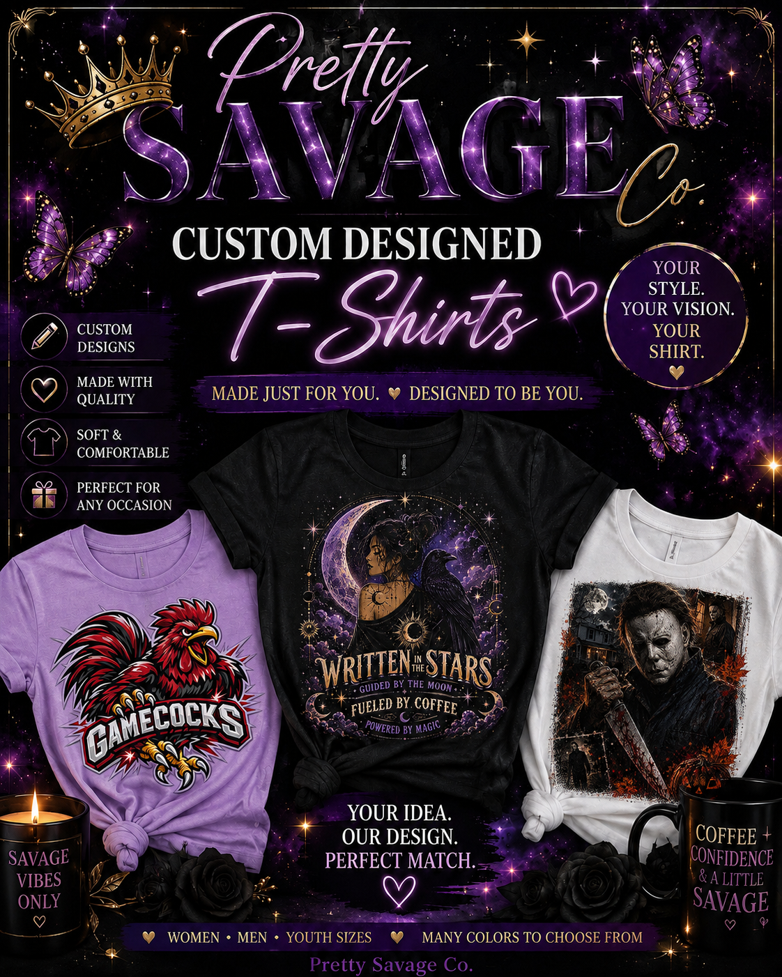 Pretty Savage Co. - Custom Designed T-Shirts